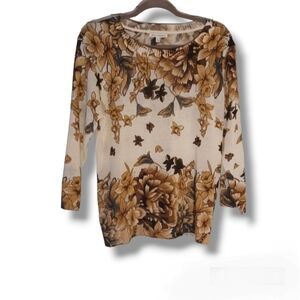 Emily Daniels Floral Lightweight Sweater